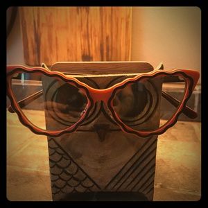 Funky cateye glasses frames.